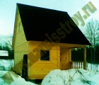Фото дома 4*6 с мансардой и крыльцом /// Фото№2 строительство в зимний период