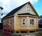 Дом из бруса с мансардой и эркером /-/ Фото построенного дома